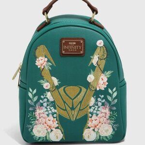 Loungefly Marvel Loki Floral Mini Backpack - Boxlunch Exclusive